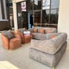 Contemporary Bouclé Sofa Set