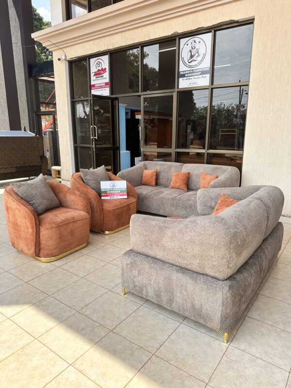 Contemporary Bouclé Sofa Set