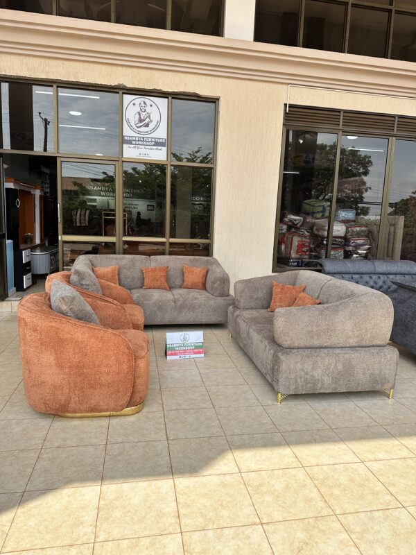 Contemporary Bouclé Sofa Set