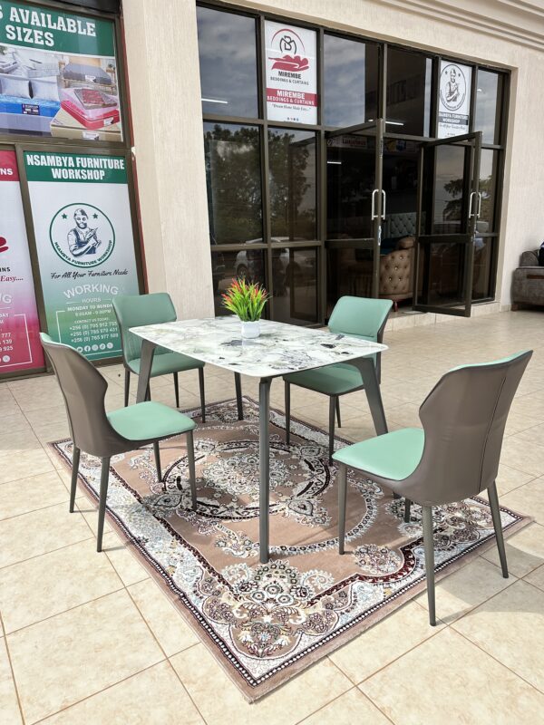 Modern Marble Dining Table Set – 4 Seater