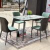 Modern Marble Dining Table Set – 4 Seater
