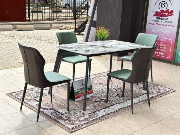 Modern Marble Dining Table Set – 4 Seater