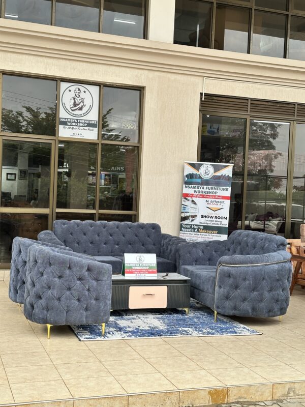 Luxury Chesterfield Fabric Sofa Set