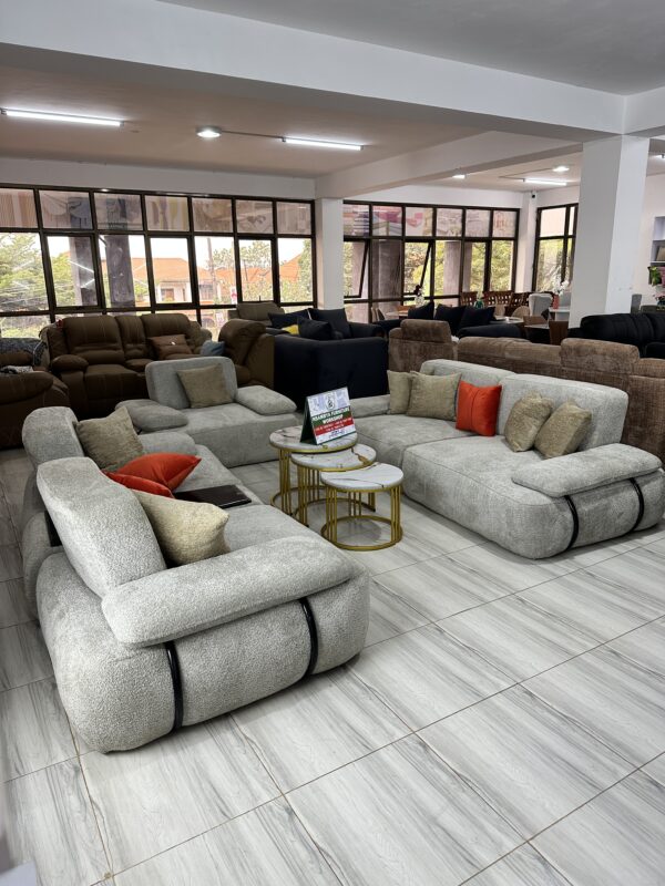 Luxury Curved Bouclé Sofa Set