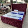 Burgundy Chesterfield Bed