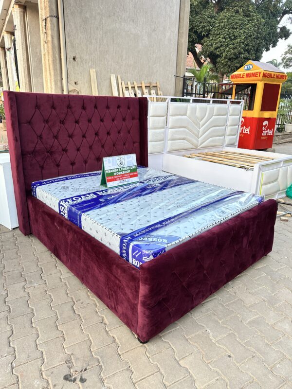 Burgundy Chesterfield Bed